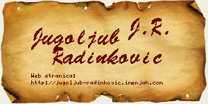 Jugoljub Radinković vizit kartica